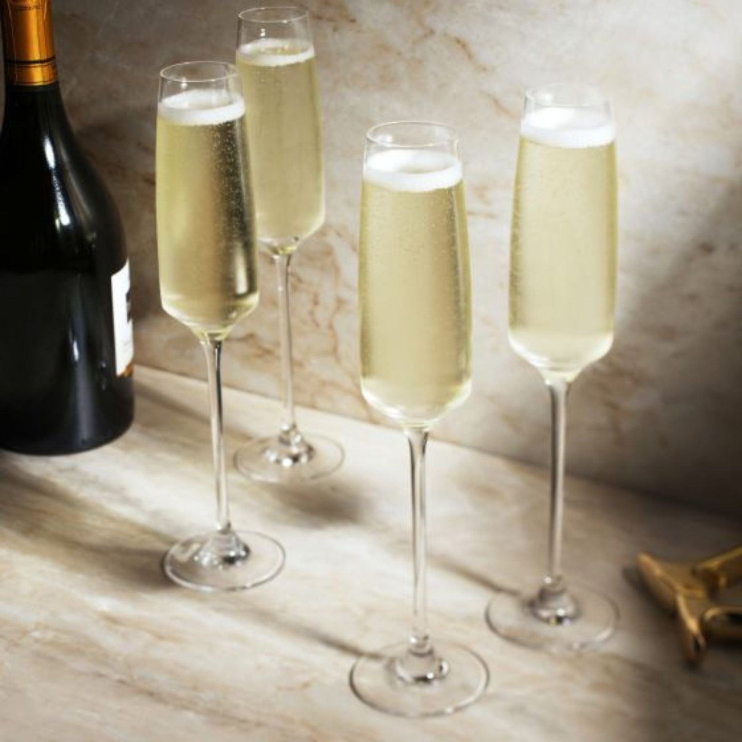 Reserve Julien Crystal Champagne Flutes - 4 Pc Set