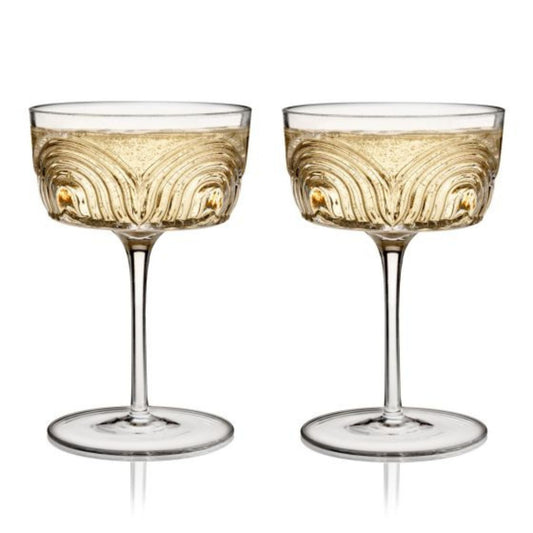 Deco Beau Crystal Coupe - 2 Pc Set