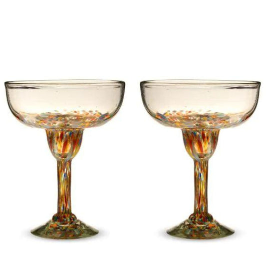 Artistico Recycled Margarita Glass - 2 Pc Set